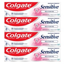 Colgate Sensitive Toothpaste with Whitening Fresh Mint 6oz (Lot of 4) 1.21 per gallon