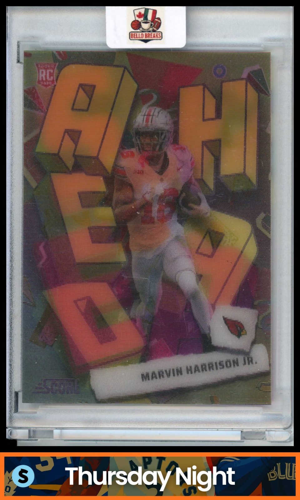2024 PANINI SCORE #SA-MHJ MARVIN HARRISON JR. STEP AHEAD RC ROOKIE