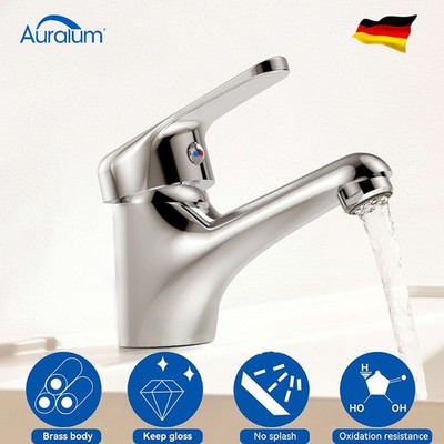 Waschtischarmatur Edelstahl Wasserhahn für Kaltwasser Bad Armatur Mischbatterie