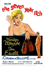 THE SEVEN YEAR ITCH (1955) one shee 27"x41" Marilyn Monroe classic movie poster!