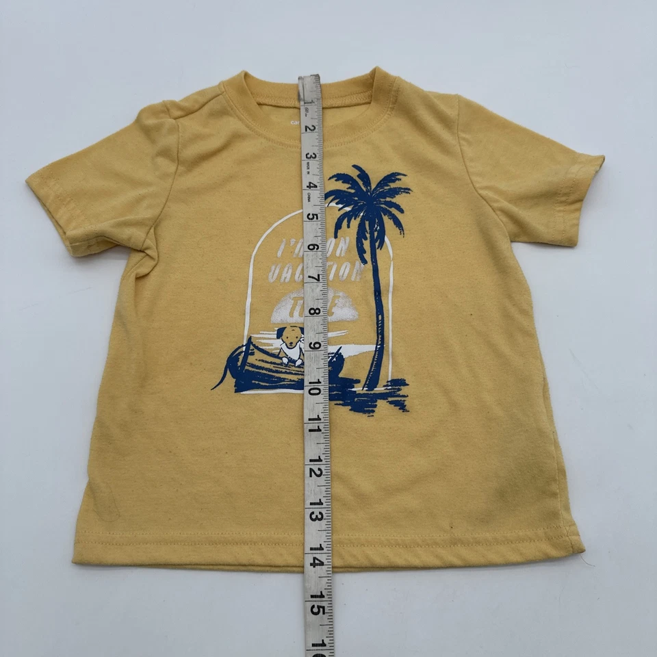 Camiseta Carters Youth Boy estampa gráfica 2T amarela tropical ..#26144 - Imagem 4 de 4