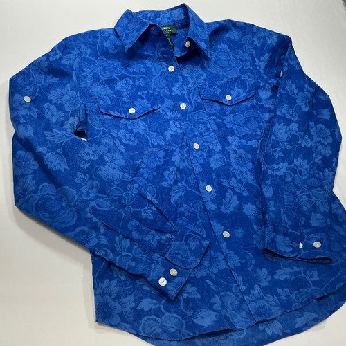 Lauren Ralph Lauren Petite Small Langarmhemd blau Blumen Button Down - Bild 7 von 15