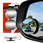 Espejo de punto ciego para coche, espejo convexo gran angular sin marco