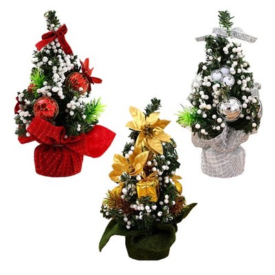  3 Pcs Kleine Bäume Deko Baumschmuck Mini Tischtisch Weihnachtsbaumdekoration