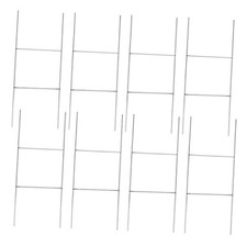 8 Pack Heavy Duty Metal H-Stakes H Frame Wire Stakes, 17.4'' x 7'' Yard Sign