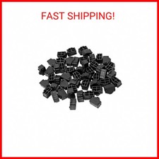 iExcell 25 Pcs Black Ethernet Hub Port RJ45 Anti Dust Cover Cap Protector Plug