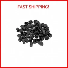 iExcell 25 Pcs Black Ethernet Hub Port RJ45 Anti Dust Cover Cap Protector Plug