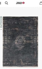 John Lewis XLarge Medallion Area Rug Louis De Poortere Black #8263 COST £1190 