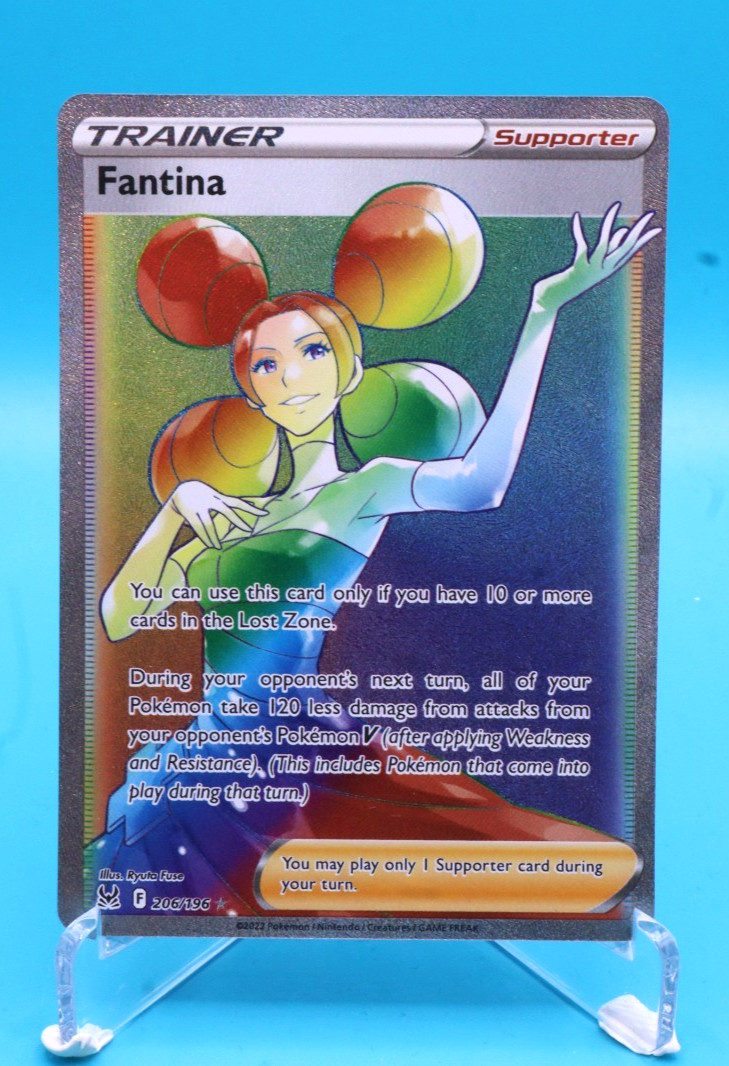 Fantina 206/196 Lost Origin Full Art Secret Rare Pokemon Card Near Mint