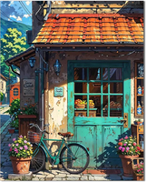 Qiukoo Malen Nach Zahlen Erwachsene - 40X50 Cm Nostalgisches Stadtbild Im Retro-