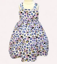 Minnie Dress, Leopard Mouse Inspire Birthday Dress, Mouse Ears Dress, Girls Minn