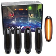 5pc Smoke Lens Amber Full Led Cab Roof Light Kit For 08-14 Freightliner Cascadia