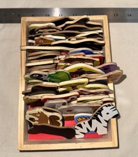 Melissa Doug Wooden Magnet Lot Farm Animal Mixed 74 pcs Storage Box