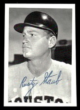 1969 Topps Deckle Edge Proof Hand Cut Baseball #22a Rusty Staub EX