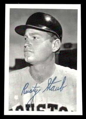 1969 Topps Deckle Edge Proof Hand Cut Baseball #22a Rusty Staub EX
