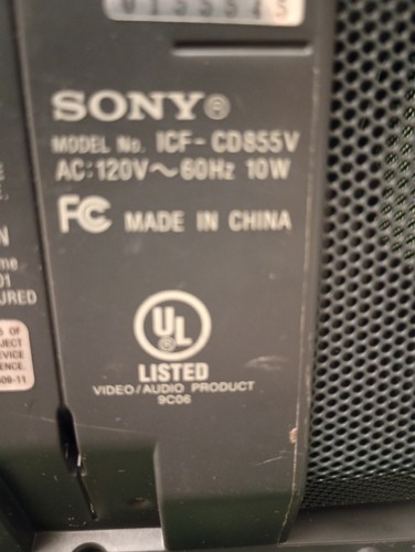 Sony Dream Machine Blue ICF-CD855V CD Player Alarm Clock Radio - Tested Working! - Picture 14 of 15