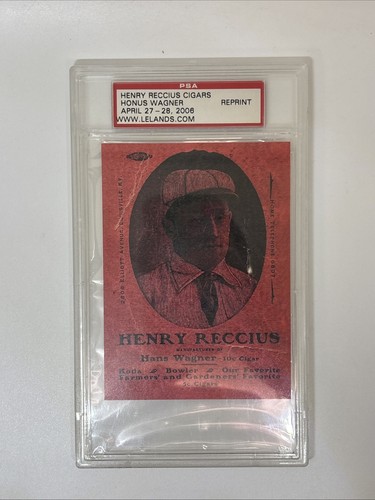 1897-99 Honus Wagner RC Henry Reccius Cigars PSA (Lelands Promo Reprint) - Picture 2 of 4