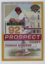 2024 Panini Prospect Edition Gold Prizm 10/10 Thomas Saggese #61
