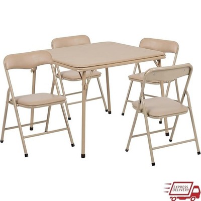 Children's Folding Table & Chairs Set Playroom Daycare Educational Activities US