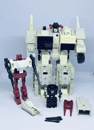 Metroplex Complete Bases w/ Used Sticker Sheet 1986 Vintage G1 Transformers