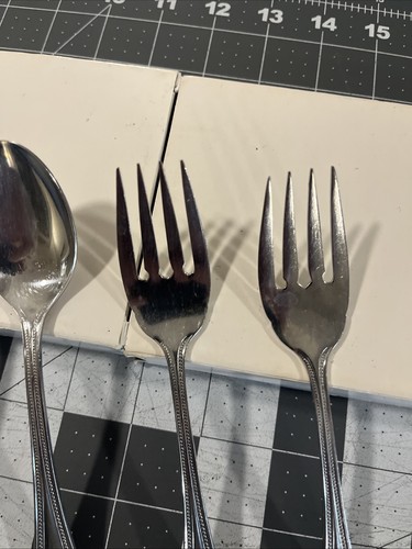 Towle Supreme Posate Manchester (2) Cucchiaini / (2) Forchette per Insalata Inox - Foto 4 di 9
