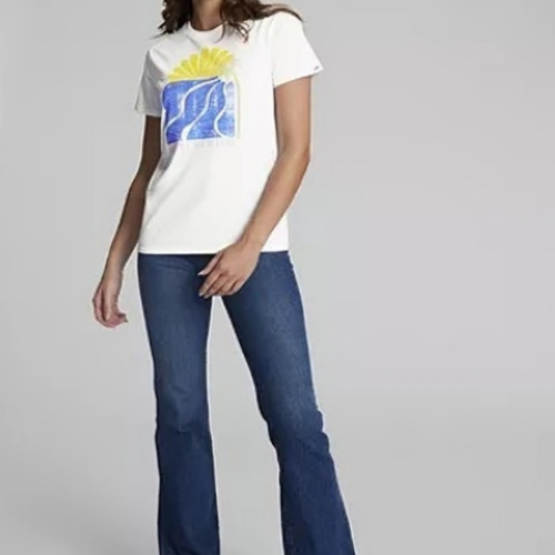 Женская футболка с коротким рукавом и графическим принтом Puma Paradise, белый многослойный пуловер XL