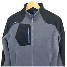 Zero Restriction Full Zip Jacket Men's Size Small Black Gray Golf