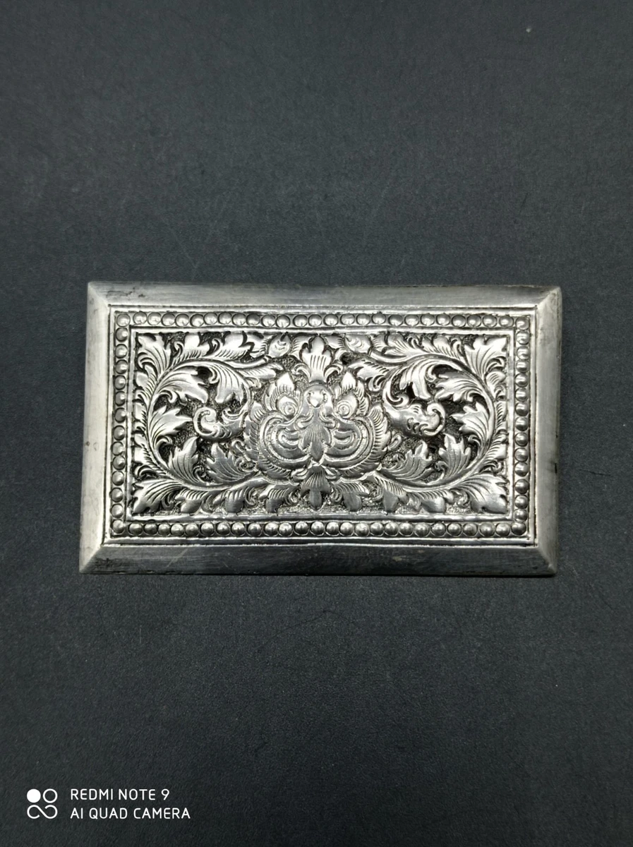 Broche Ancienne En Argent Massif Et émail - Travail Russe - Bijou Vintage Occasion