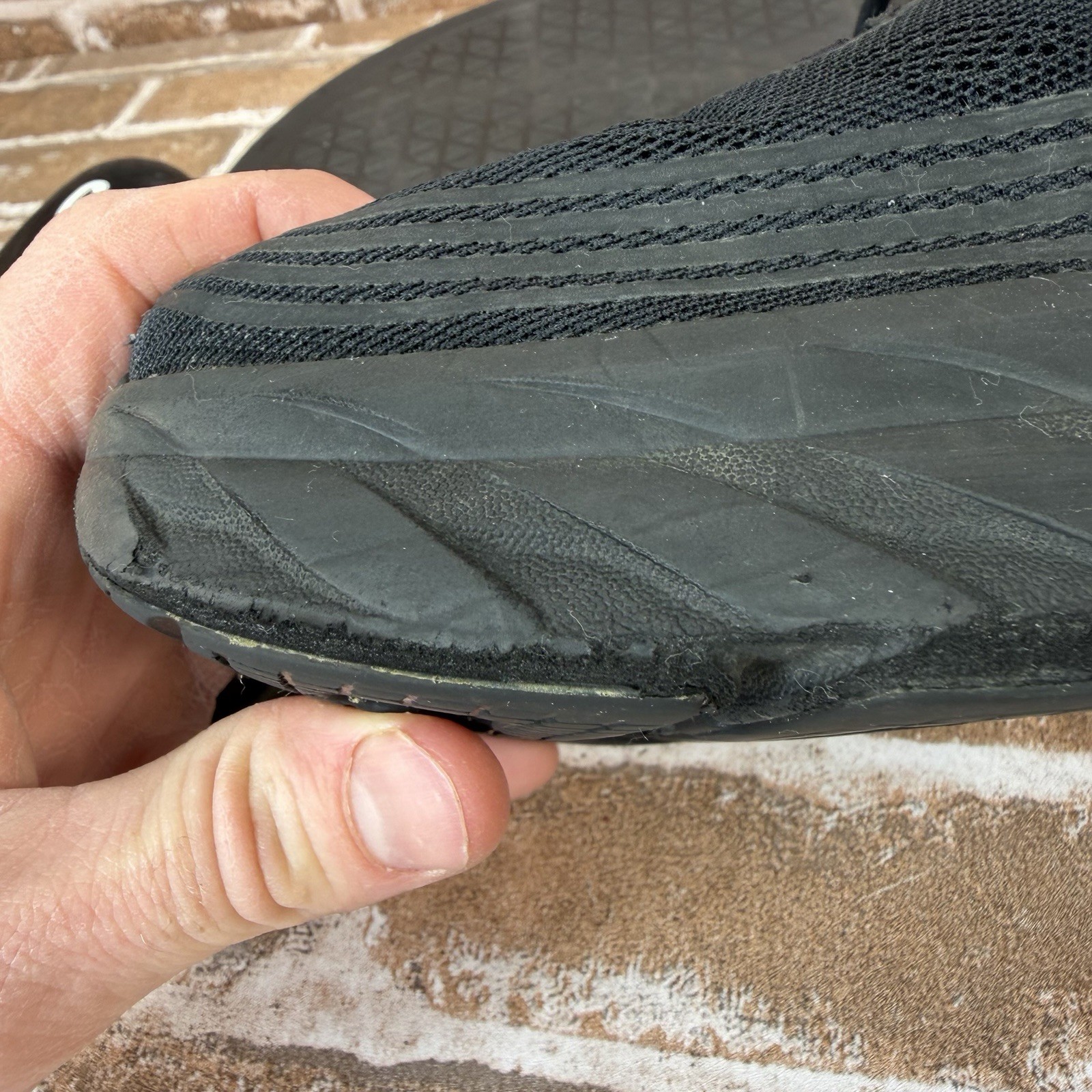 Hoka One One Bondi 6 Athletic Running Shoes Triple Black Men’s Size 11.5 thumbnail 11