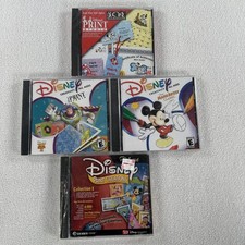 Vintage Disney Print Studio Magic Artist Print Creations CD Lot Of 4 PC Mac NEW