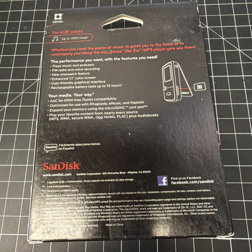 SANDISK Sansa Clip Zip 4GB MP3 Player - New In Box - Image 4 of 4