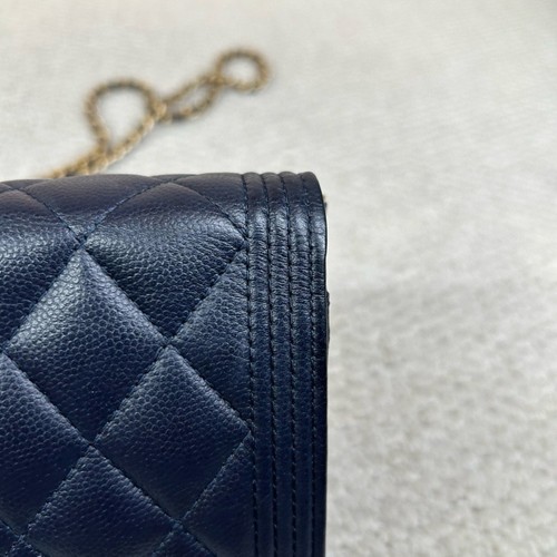 Authentic Pre-owned Chanel Leboy WOC Caviar Chain Bag dark blue - Picture 8 of 24