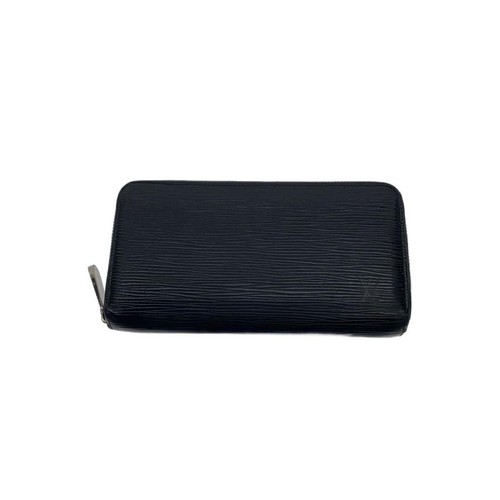 Used LOUIS VUITTON◆Zippy Wallet_Epi/Leather/BLK/Plain/Men's