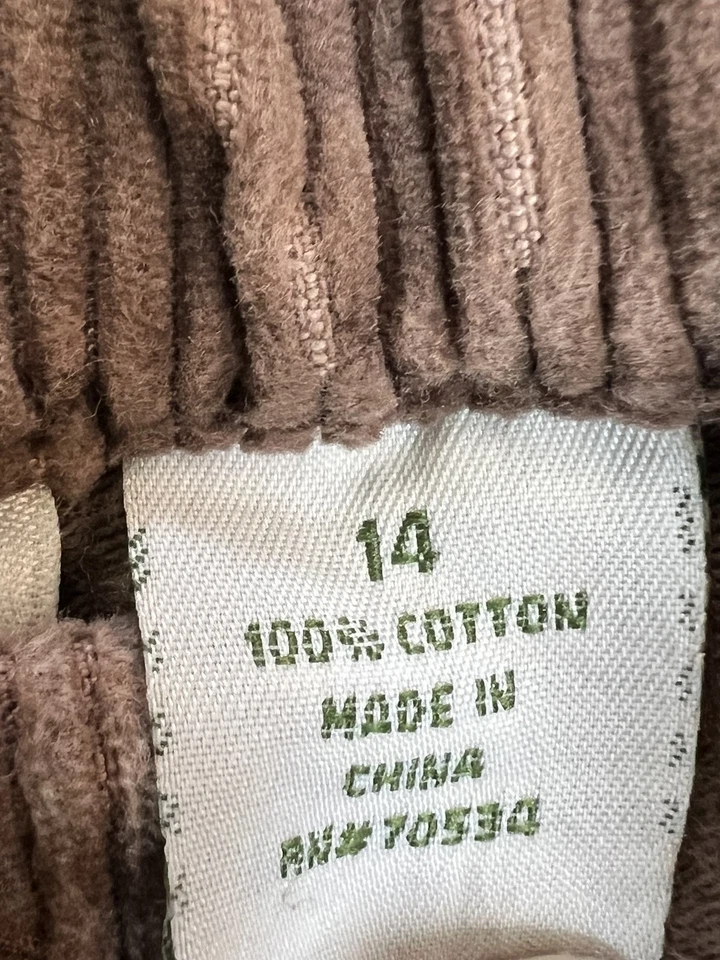 Orvis Pants Womens 14 Brown Corduroy Drawstring Relaxed Fit Casual 100% Cotton - Image 3 of 4