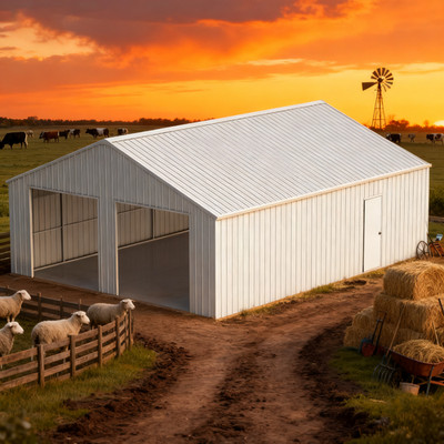 25*33*14ft Heavy Duty Metal Garage Farm Barn Storage Shed 825 sq.ft Building