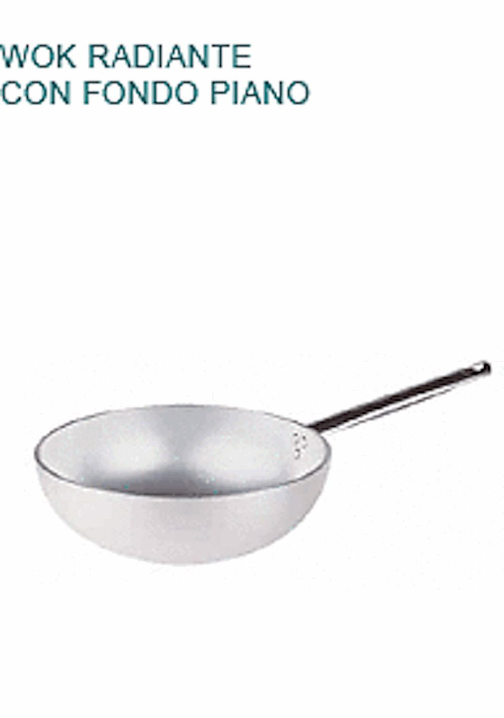 Wok Professionale Agnelli 32x10cm Alluminio 5mm Fondo Piano