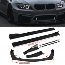 Front Bumper Lip Splitter Side Skirt Strut Rods for BMW 325i 328i 335i E90 E91