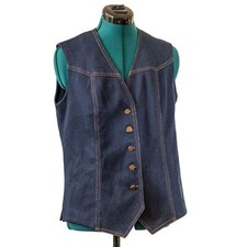 Vintage 1970s Blue Vest