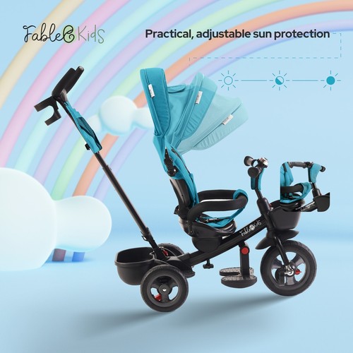 FableKids® Triciclo 5en1 Niños Triciclo Niños Manillar Bicicleta Cochecito bebe - Imagen 4 de 19