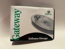 Vintage Gateway Computer Software Storage 1.5" Binder Holds 23 CD-ROMs CDs DVDs