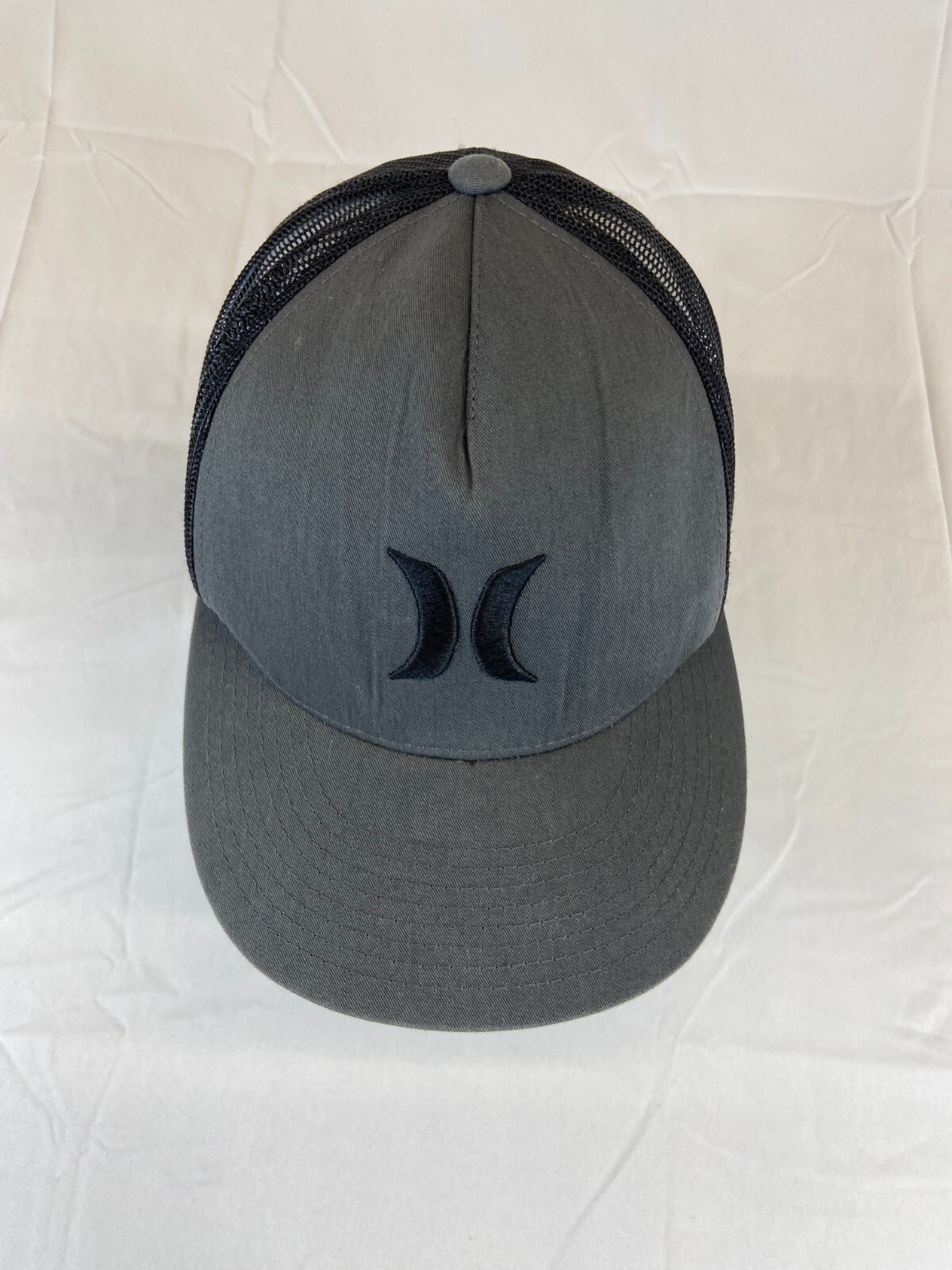 Mens Hurley Baseball Cap Snapback Hat Gray Mesh B… - image 4