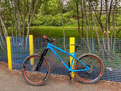 Large Orange P7 hard tail mountain bike (Practically new)