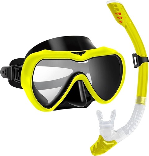 Adult Tempered Glass Diving Set Scuba Anti-Fog Goggles and Snorkeling Mask Tube - Picture 19 of 21