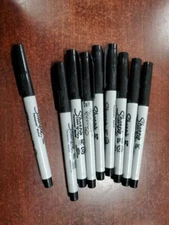 Sharpie Ultra Fine Point Black Permanent Marker quantity of 9 Fresh Stock NEW