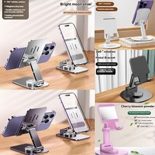 Soporte para teléfono celular de escritorio giratorio 360° perezoso soporte de metal para teléfono celular