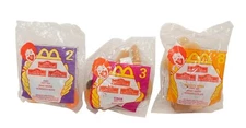 3 Pc Lot Vintage Lion King 2 Simba Pride - McDonald 2,3,8 Plush Toy Figures 1998