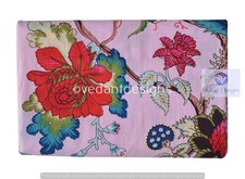 5 Yard Indian Hand Block Floral Print Pure Cotton Running Fabric Pink