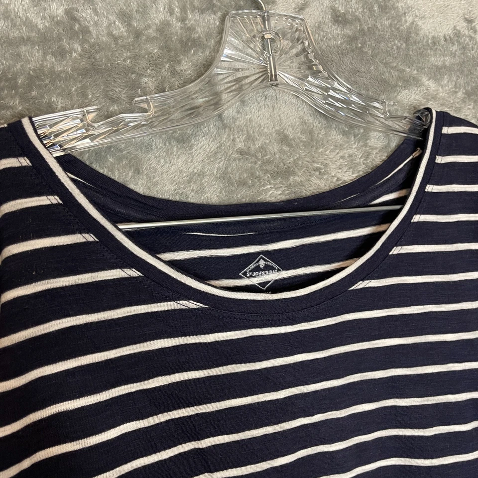 Top St Johns Bay Mujer Náutico Preppy Costero Tropical Rayas Mixto Medios 3X Foto 4 de 4