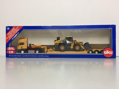 Scania R620 truck & Liebherr 580 loader 1/50 die-cast model Scania R620 truck & Liebherr 580 loader 1/50 die-cast model
