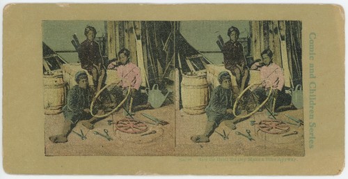 How De Debil do Dey Make a Bike Anyway Stereoview Colorized - Picture 3 of 4